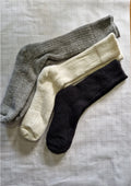 Extra Thick Alpaca Socks - White (Cotton)