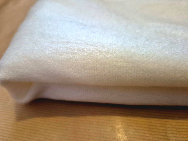 Brushed wool cream shawl